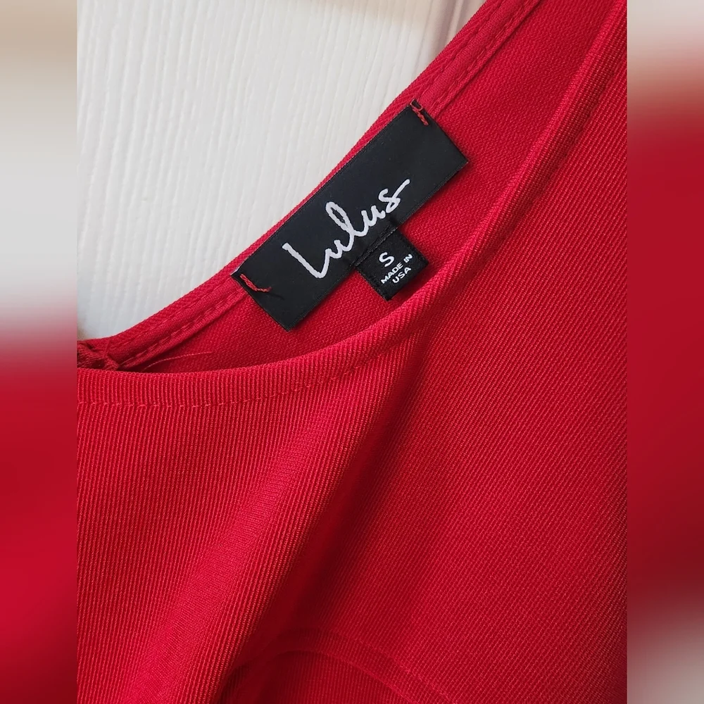 Lulus Home Before Daylight Red Square neck Sleeveles. Size:S - Picture 5 of 6